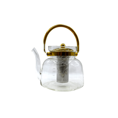 ابريق شاي زجاج شفاف مع مصفاة استيل  2500 مل (نصف درزن 6حبات )موديل رقم 9000604
