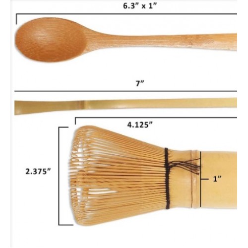 مجوعة أدوات الماتشا خشبية مؤلف من 3 قطع درزن(12حبة)
