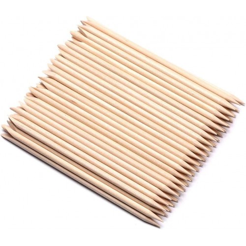 عصي خشبية لازالة الزوائد اللحمية للقدمين والمانيكير والباديكير  (50 قطعة كيس , درزن 12 كيس)
